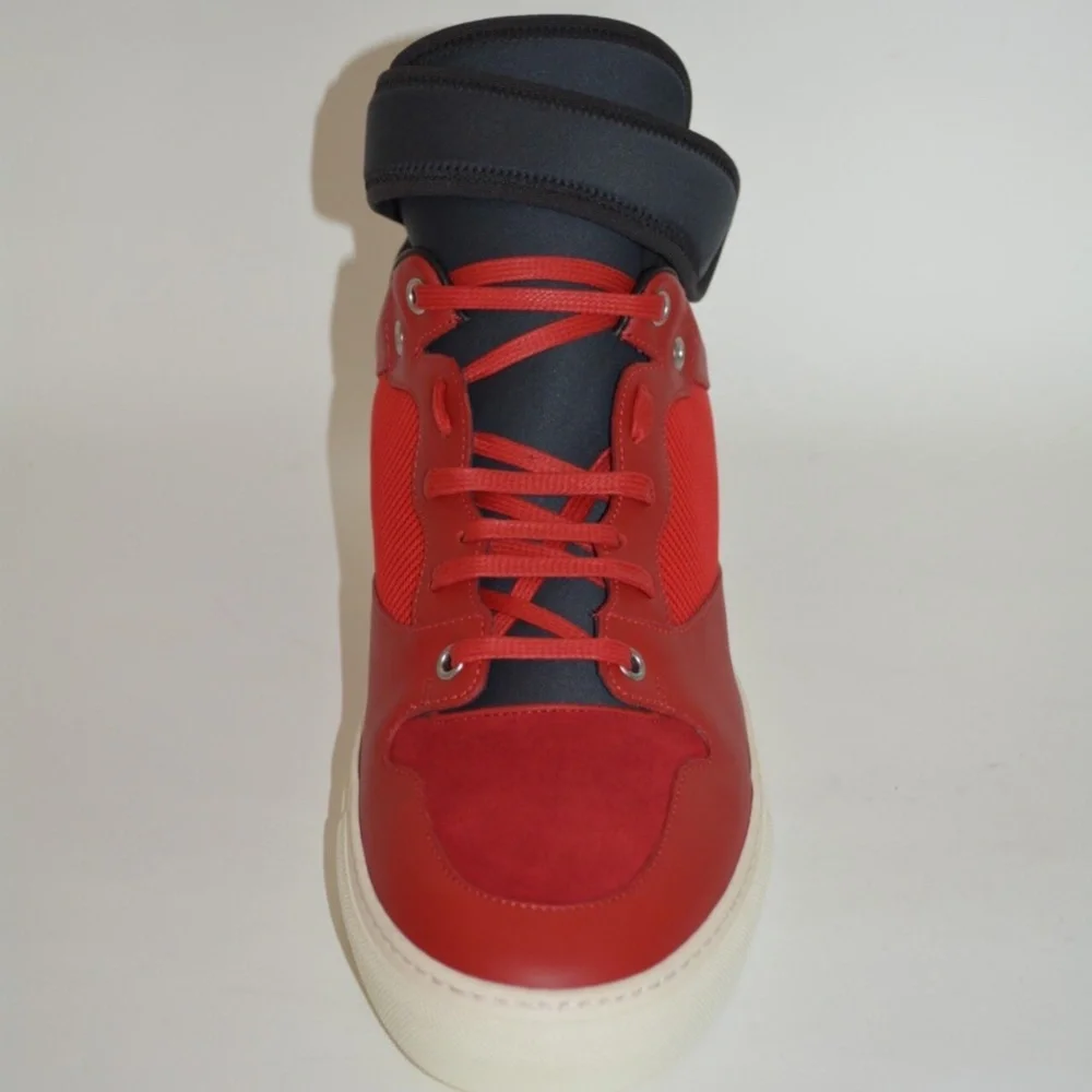 NWT BALENCIAGA MENS NEOPRENE STRAP HITOP LEATHER SNEAKERS - Picture 7 of 10